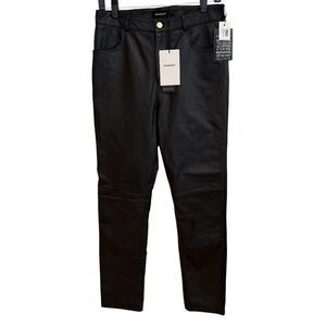 Deadwood black leather pants, new with tags